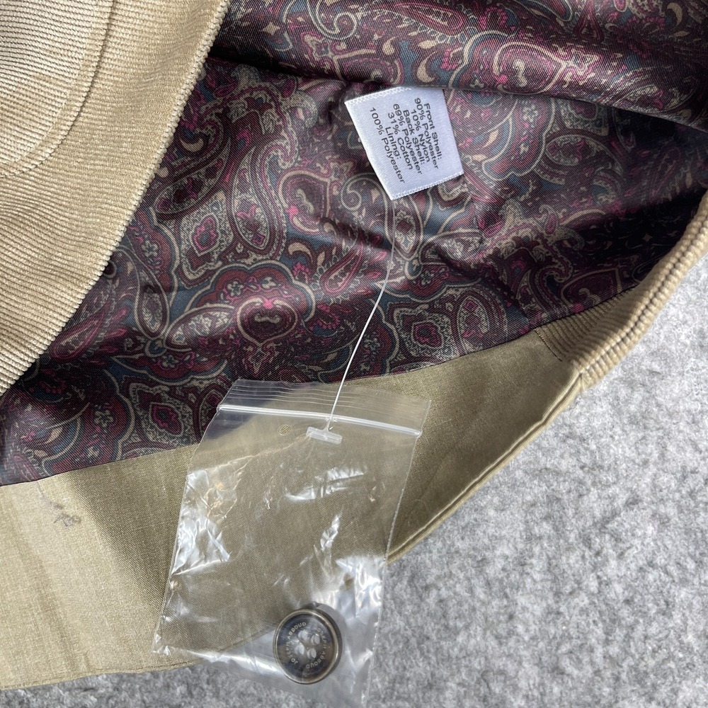 Joseph Abboud Vest Men 5XL Beige Paisley Lined Corduroy Pockets Dad Classic NEW - Picture 11 of 16